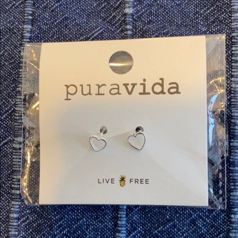 Sterling Silver Heart ❤️ Stud Earrings